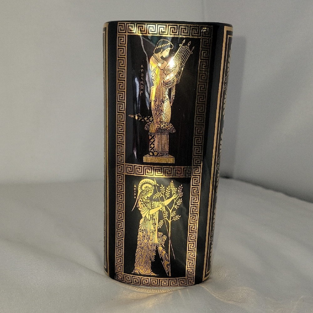 Black and Gold Decorative Vase